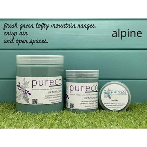 Pureco Silk Finish (Mineral) Paint - Alpine.  Pureco Mineral Paint and Finishes.  Mineral Paint.  Pureco Paints.  Mineral Paint Brisbane.  Furniture Paint.  Furniture Upcycling.