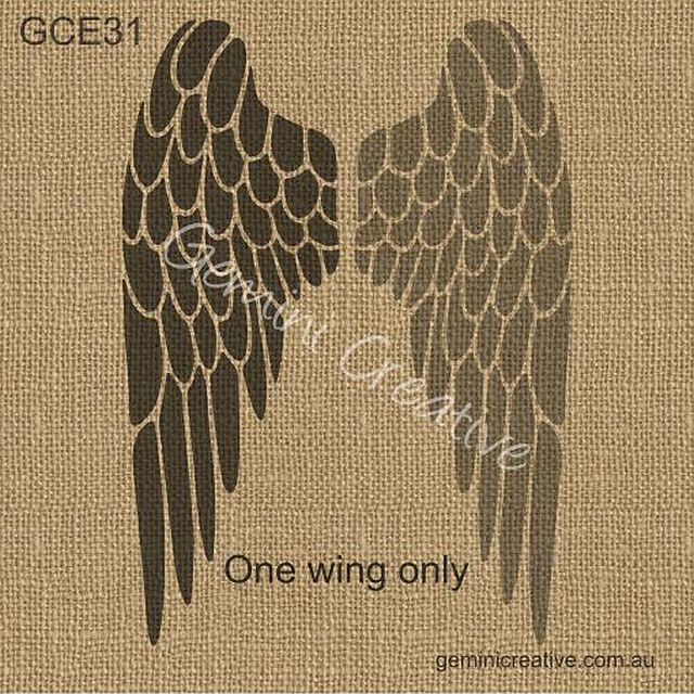 Gemini Creative Stencil - Wing Stencil (One wing only) Can be ordered as a pair by request Cut image size 10.4cm wide x 30cm high Stencil sheet size 14cm wide x 33cm high