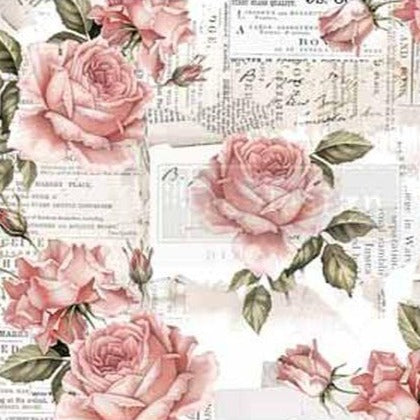 ReDesign Rice Paper - Floral Sweetness with roses.  Decoupage Paper Brisbane.  Decoupage art.