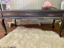 Load image into Gallery viewer, Solid Timber Coffee Table - French &amp; Vintage Feels approximately 44cm high x 50cm deep x 1m long. Upcycled Pieces.  Shabby Chic.  Chalk Painted Pieces.  Upcycled furniture.  Recreated furniture.  Hand painted furniture Brisbane.
